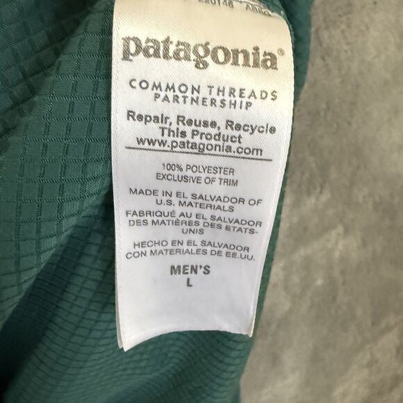 Patagonia Capilene Midweight Base Layer Men’s L Green Long Sleeve Shirt Polartec - Picture 11 of 12